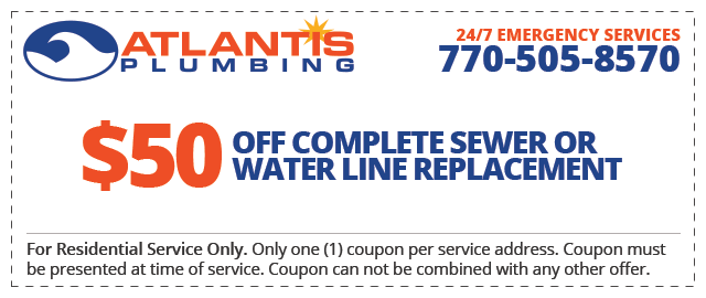$50 OFF Complete Sewer or Water Line Replacement