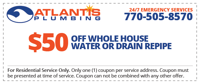 $50 OFF Whole House Water or Drain Repipe